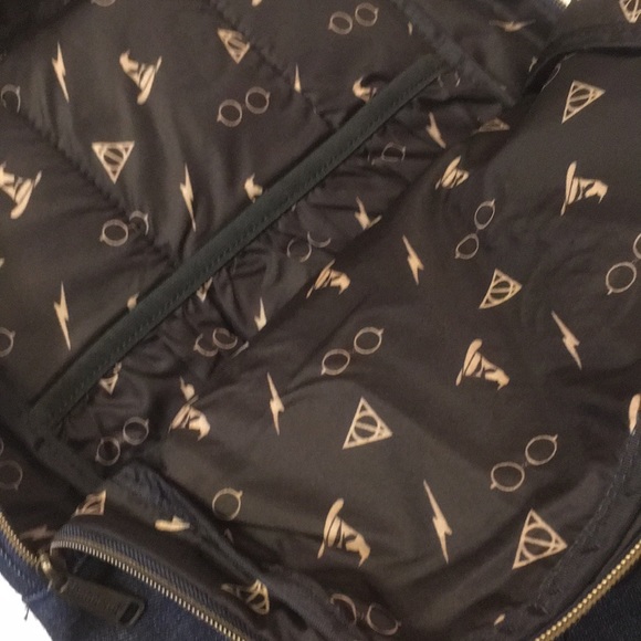 Loungefly Harry Potter Hogwarts Denim Backpack - Picture 7 of 12